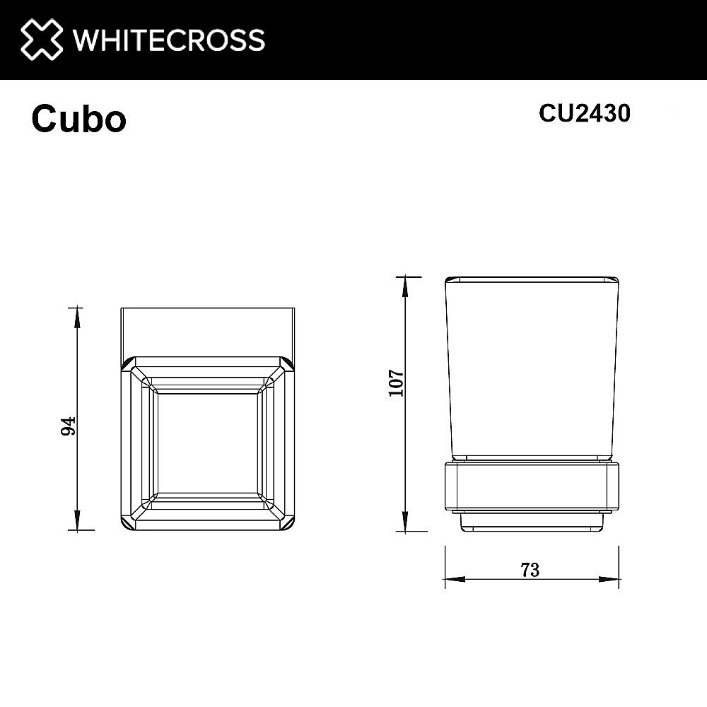Стакан для зубных щеток WhiteCross Cubo CU2430GM оружейная сталь купить в интернет-магазине сантехники Sanbest