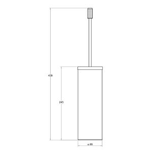 Ершик подвесной Bertocci Officina 01 Хром купить в интернет-магазине сантехники Sanbest