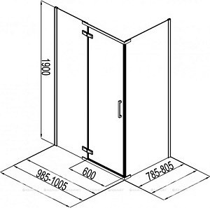 Душевой уголок Aquanet Logic RC1000 AE32-S-100x80U-CT 100x80 купить в интернет-магазине Sanbest