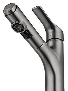 Смеситель для раковины с выдвижным изливом WONZON & WOGHAND WW-AE4151-BGG темный графит купить в интернет-магазине сантехники Sanbest