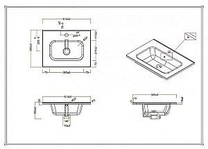 Тумба с раковиной BelBagno KRAFT 39-2C SO 50 Cemento Grigio для ванной в интернет-магазине Sanbest