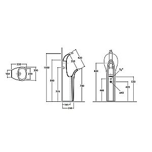 Писсуар напольный GLOBO Olivia OL029.BI купить в интернет-магазине Sanbest