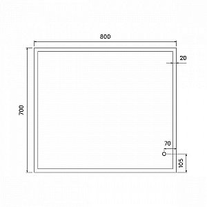 Зеркало IDDIS Brick BRI8000i98 в ванную от интернет-магазине сантехники Sanbest