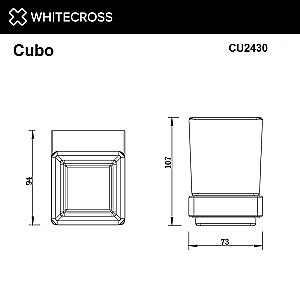 Стакан для зубных щеток WhiteCross Cubo CU2430GM оружейная сталь купить в интернет-магазине сантехники Sanbest