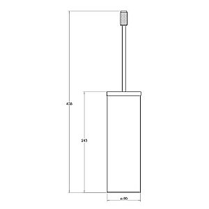 Ершик подвесной Bertocci Officina 01 Хром купить в интернет-магазине сантехники Sanbest
