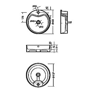 Раковина Sanita Luxe Best Shelf 43 WB.CT/Best/43-C.Shelf/WHT белая купить в интернет-магазине Sanbest