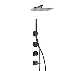 Душевая система WasserKRAFT Nuthe 9100 SET2850 черный Soft-touch матовый купить в интернет-магазине сантехники Sanbest