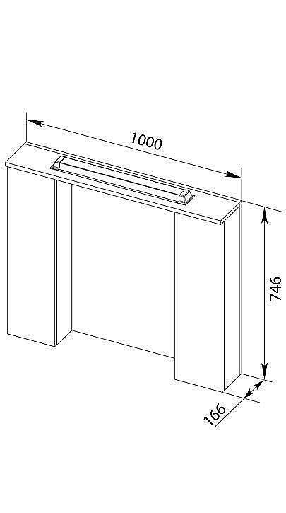 Зеркало со шкафом Aquanet Тиана 100 венге/белый в ванную от интернет-магазине сантехники Sanbest