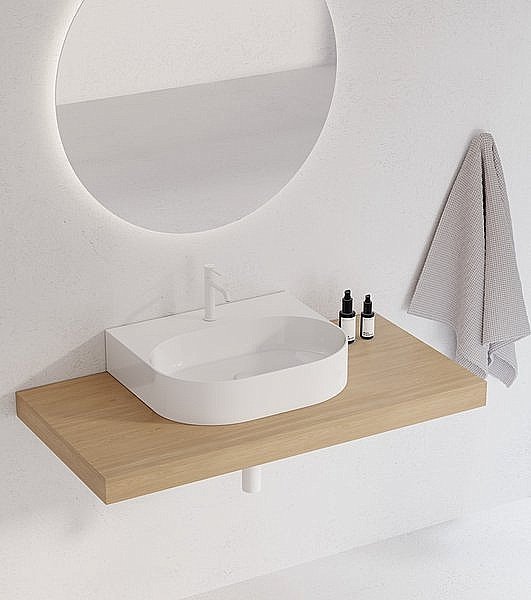 Раковина накладная Ravak CERAMIC 55 O SLIM Wall XJX01155004 купить в интернет-магазине Sanbest