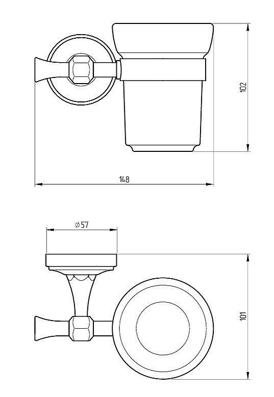 Стакан настенный Migliore FORTUNA 31074 золото купить в интернет-магазине сантехники Sanbest