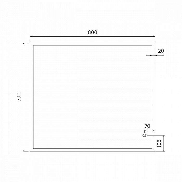 Зеркало IDDIS Brick BRI8000i98 в ванную от интернет-магазине сантехники Sanbest