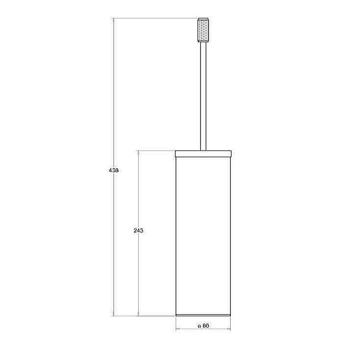 Ершик подвесной Bertocci Officina 01 Хром купить в интернет-магазине сантехники Sanbest