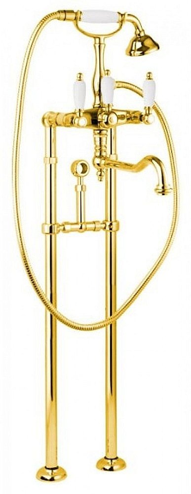 Смеситель для ванны Cezares FIRST-VDPS2-03/24-Bi золото купить в интернет-магазине сантехники Sanbest