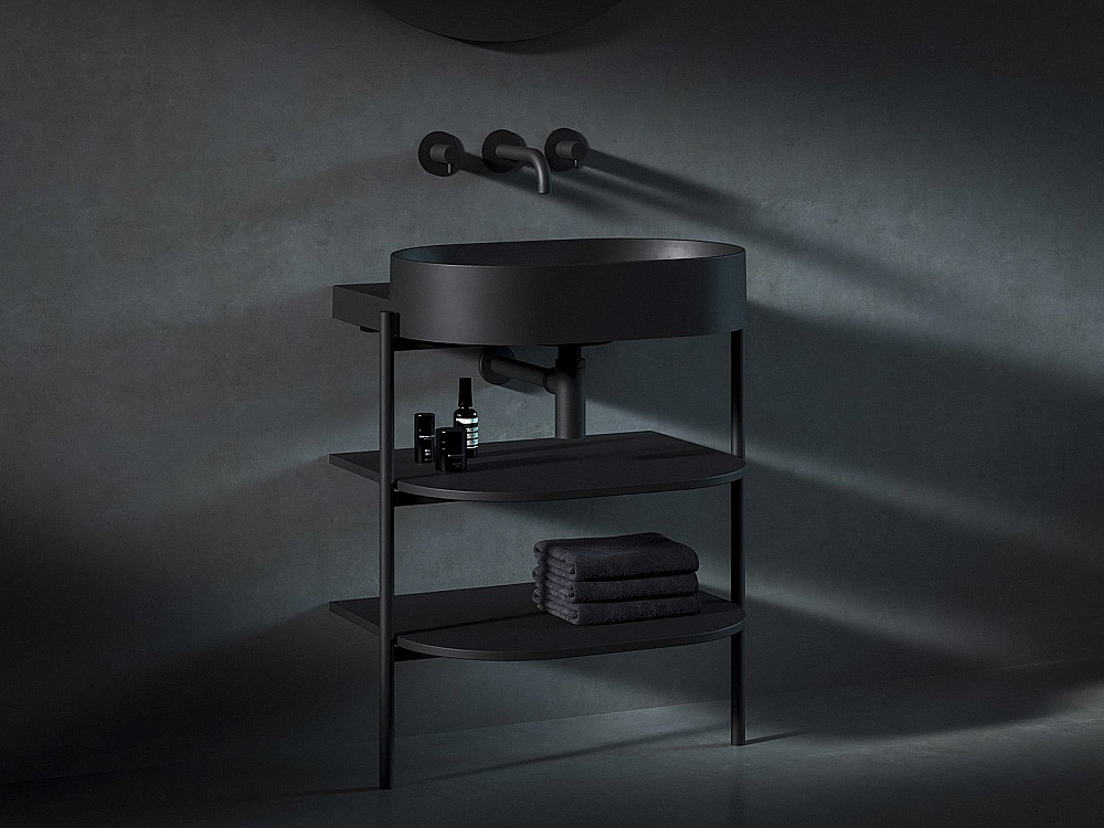 Раковина Ravak Yard 600 XJX0D060000 черный матовый купить в интернет-магазине Sanbest