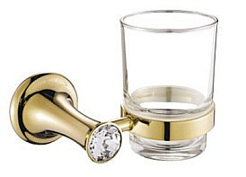 Стакан для зубных щеток CeramaLux Valencia 88502G золото купить в интернет-магазине сантехники Sanbest