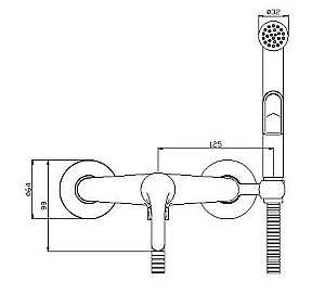 Гигиенический душ Rossinka Y Y25-52 купить в интернет-магазине сантехники Sanbest