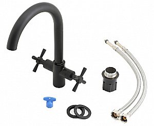 Смеситель для кухни Orange Mia M34-821b черный матовый купить в интернет-магазине сантехники Sanbest