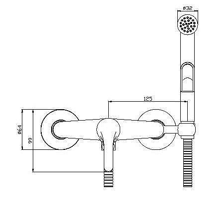 Гигиенический душ Rossinka Y Y25-52 купить в интернет-магазине сантехники Sanbest