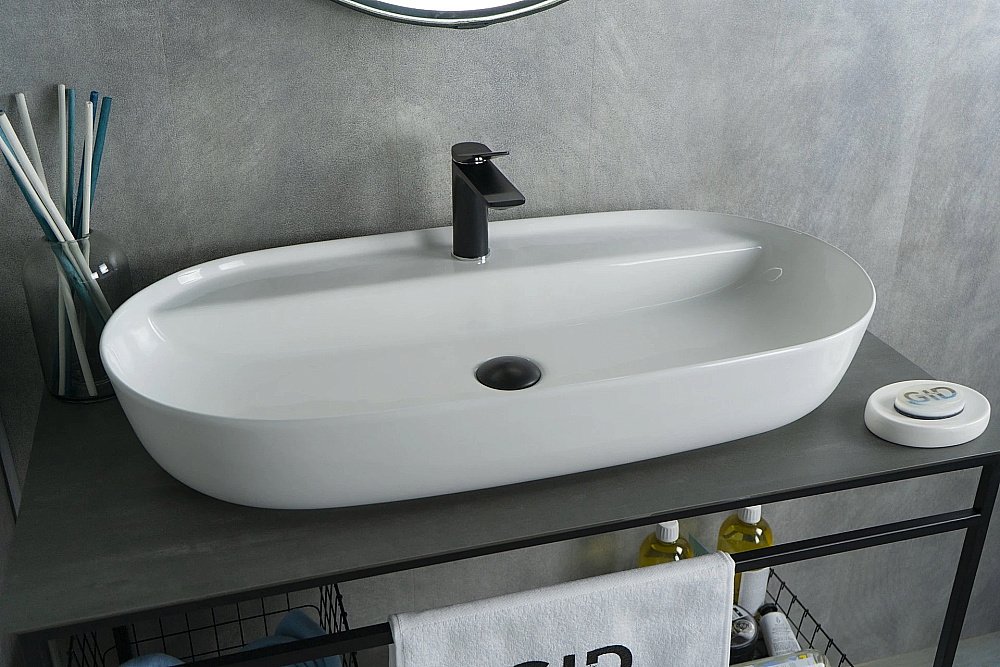 Раковина накладная Gid Lago 81 N9347 51190 белая купить в интернет-магазине Sanbest