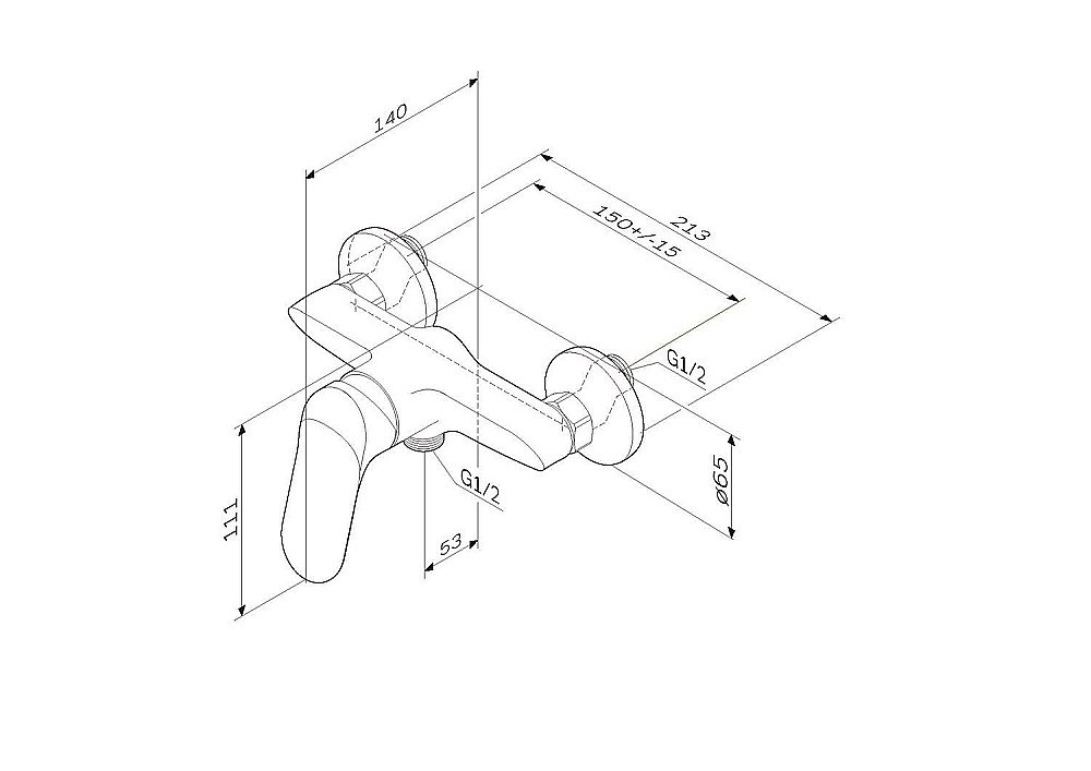 Смеситель для душа AM.PM Sunny F85C20000 купить в интернет-магазине сантехники Sanbest