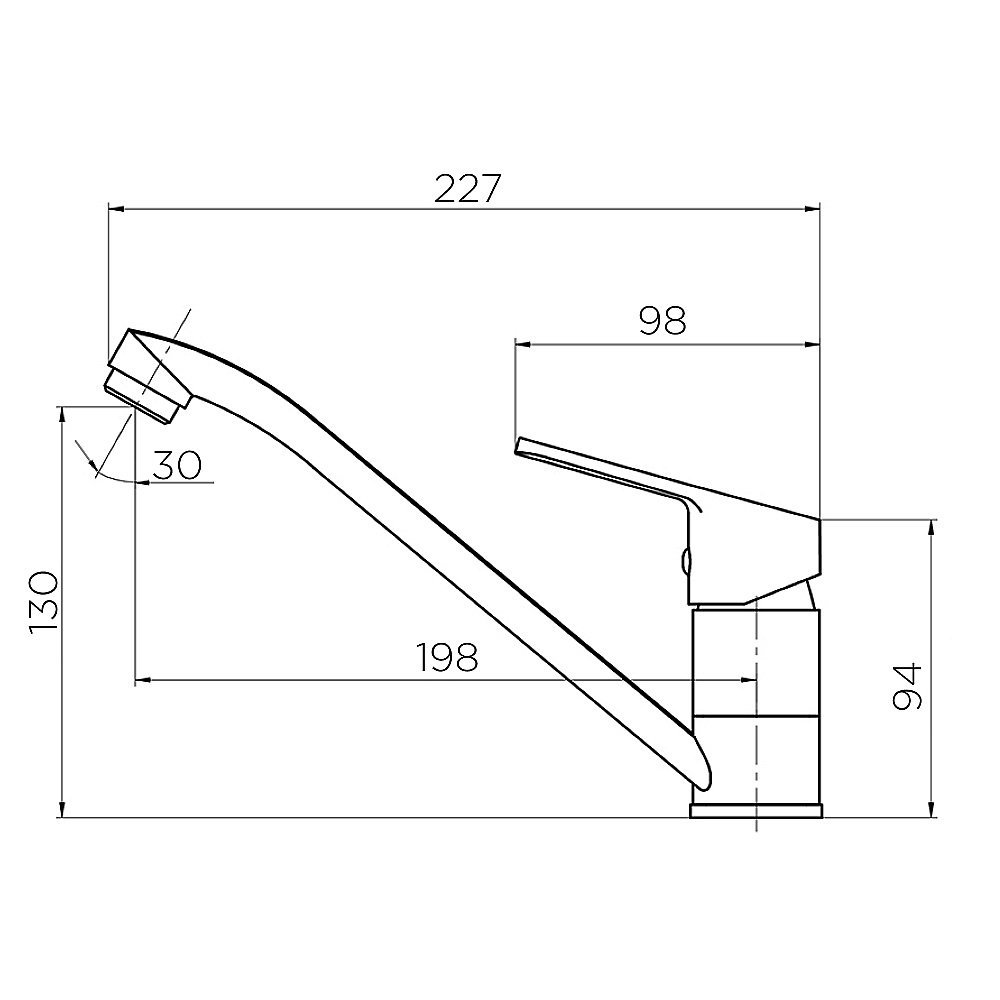 Смеситель для кухни Dorff Norma D1012000 хром купить в интернет-магазине сантехники Sanbest
