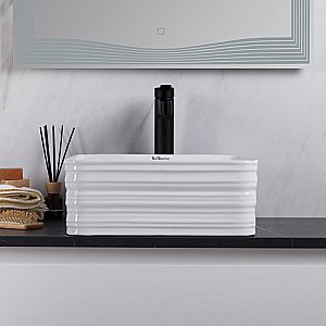 Раковина накладная Belbagno 39,5 BB1421 белая купить в интернет-магазине Sanbest