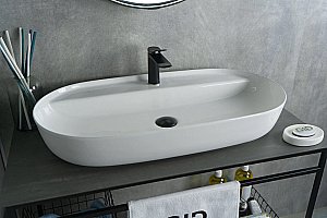 Раковина накладная Gid Lago 81 N9347 51190 белая купить в интернет-магазине Sanbest