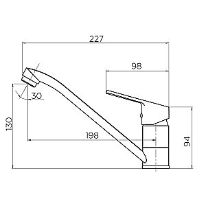 Смеситель для кухни Dorff Norma D1012000 хром купить в интернет-магазине сантехники Sanbest
