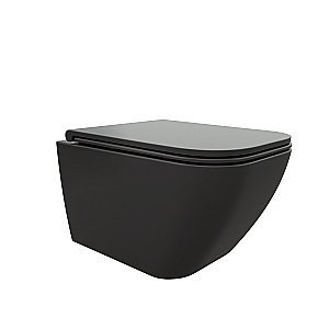Унитаз подвесной CeruttiSpa MIMI Aria MB 8920 безободковый, с крышкой микролифт, черный матовый купить в интернет-магазине Sanbest