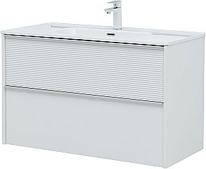 Тумба с раковиной Aquanet Вита 330474 100 белый матовый для ванной в интернет-магазине Sanbest