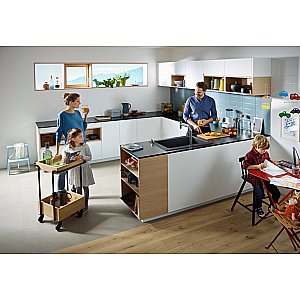 Мойка кухонная Hansgrohe C51-F660-07 с встроенным смесителем, графит купить в интернет-магазине сантехники Sanbest