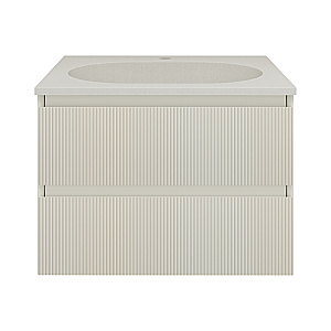 Тумба с раковиной Vincea Welle 60 VMC-2WL600MBG/VCB-4H600J бежевая матовая/раковина жасмин для ванной в интернет-магазине Sanbest