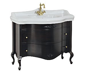 Тумба с раковиной Migliore Impero 110 Noce с ящиками для ванной в интернет-магазине Sanbest