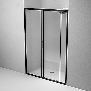 Душевая дверь AM.PM GEM W90G 140 прозрачная/черный купить в интернет-магазине Sanbest