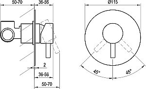Смеситель для душа Ravak Espirit X070359 розовое золото купить в интернет-магазине сантехники Sanbest