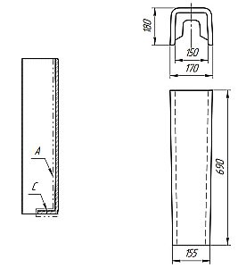Раковина на пьедестале Cersanit CARINA 50 белая купить в интернет-магазине Sanbest