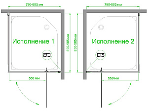 Душевой уголок Royal Bath RB HPVD-T-CH 80х90 стекло прозрачное/профиль хром купить в интернет-магазине Sanbest