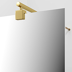 Душевое ограждение WasserKRAFT Rur 30W46PG-MR 110 профиль золото глянцевое/стекло зеркальное купить в интернет-магазине Sanbest