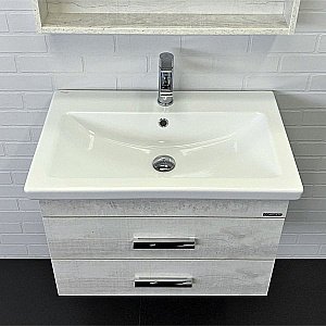 Тумба с раковиной Comforty Никосия 00-00005792 70 дуб белый для ванной в интернет-магазине Sanbest