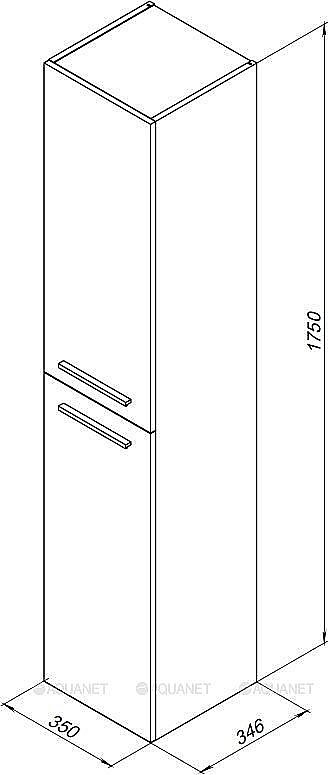 Шкаф-пенал Aquanet Nova 242261 35 белый для ванной в интернет-магазине сантехники Sanbest