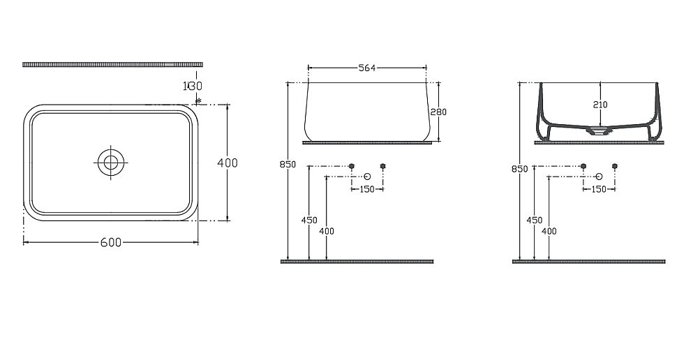 Раковина ISVEA Allegro 60 10AL66060-2U терракотовый матовый купить в интернет-магазине Sanbest