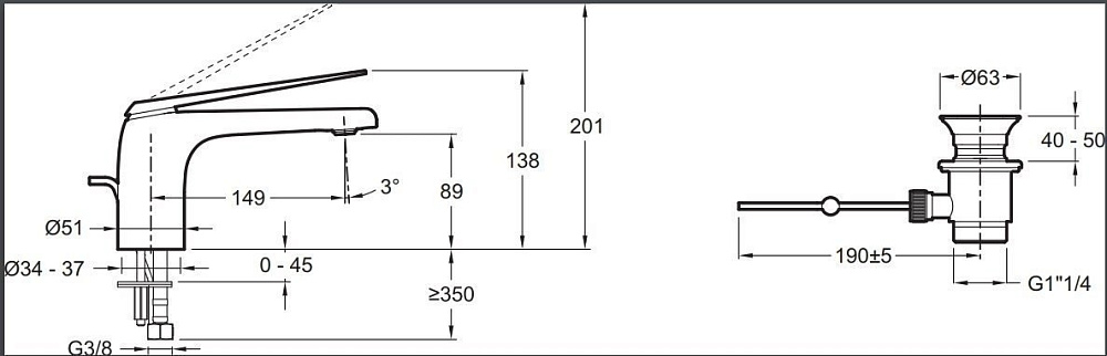 Cмеситель для раковины Jacob Delafon AVID E97345-CP хром купить в интернет-магазине сантехники Sanbest