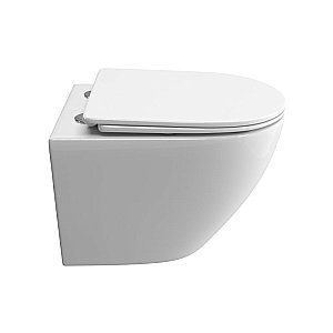 Унитаз подвесной BelBagno UNO-TOR BB5177CH-TOR/SC белый, с крышкой микролифт, безободковый, слив-торнадо купить в интернет-магазине Sanbest