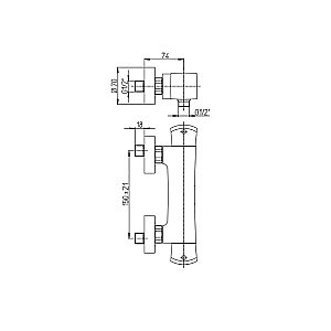 Смеситель для душа PAINI Lady 89YO511TH черный купить в интернет-магазине сантехники Sanbest