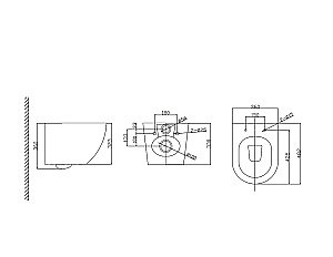 Унитаз подвесной Taliente Amato AM25010+Smcromo безободковый, функция биде, с крышкой микролифт, белый купить в интернет-магазине Sanbest