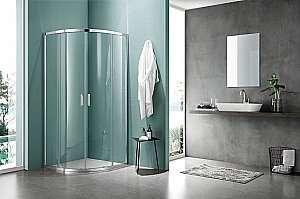 Душевой уголок Aquatek Ария AQ ARI RO 10020CH 100х100 стекло прозрачное/профиль хром купить в интернет-магазине Sanbest