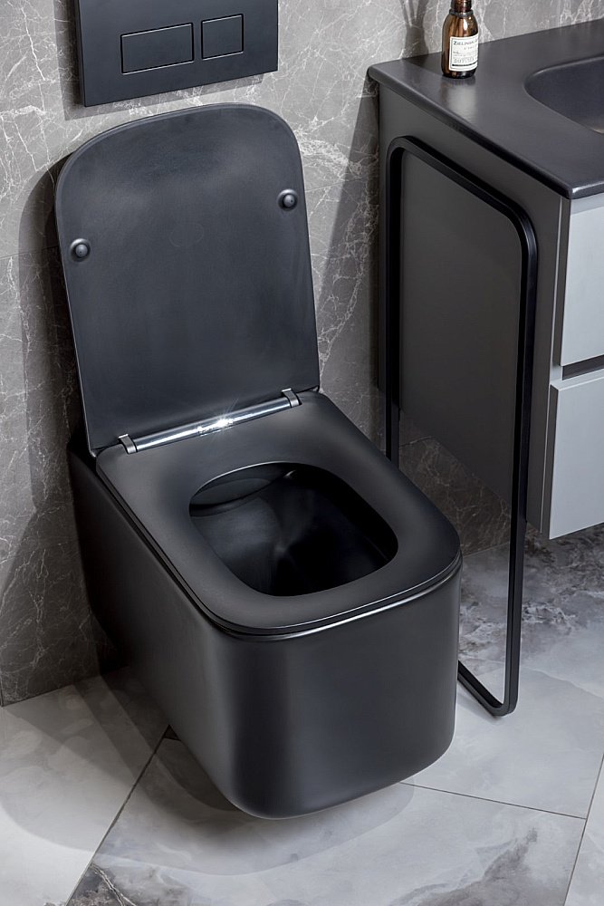 Унитаз Boheme Mane 970-SET-B черный матовый купить в интернет-магазине Sanbest