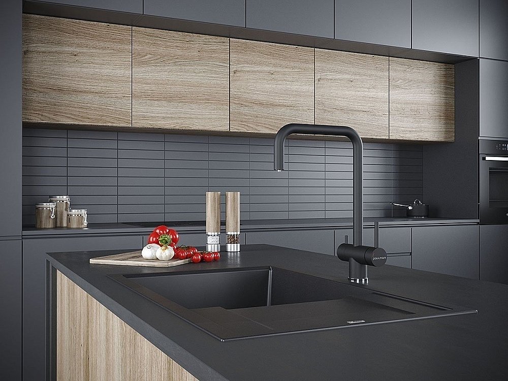 Смеситель для кухни Paulmark Wetter We213030-AN антрацит купить в интернет-магазине сантехники Sanbest