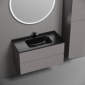 Тумба с раковиной Sancos Snob T 90 SNT90SM серая матовая для ванной в интернет-магазине Sanbest