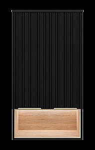 Шкаф подвесной Misty Enfida 60 ENF-08060-021 Черный / Дуб Сонома светлый для ванной в интернет-магазине сантехники Sanbest